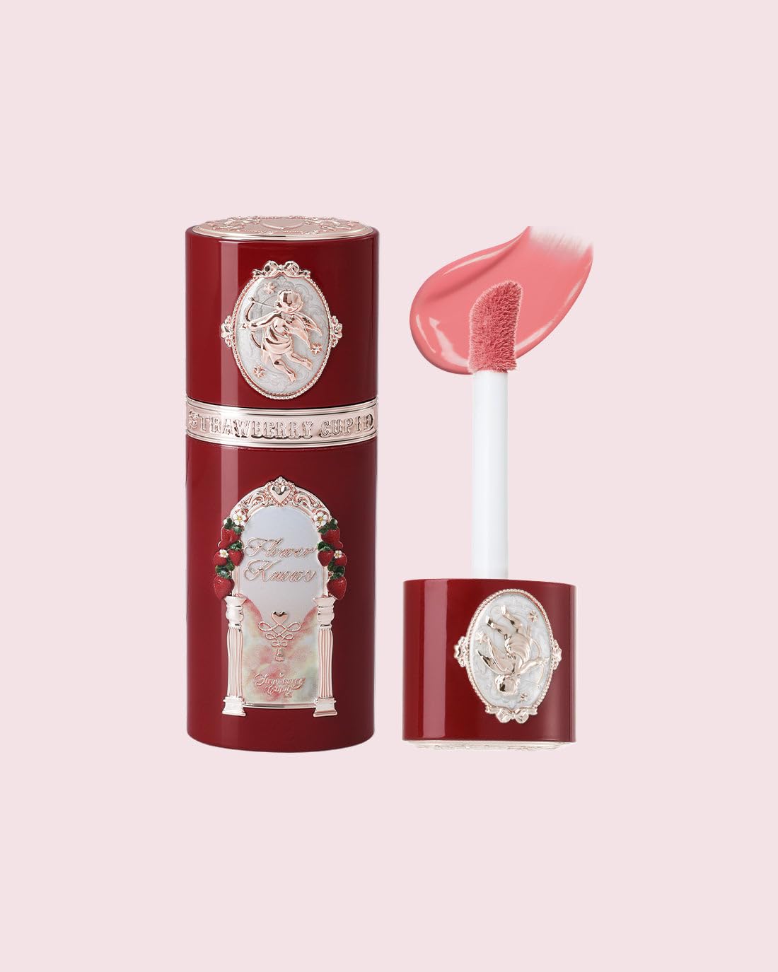 Flower Knows Strawberry Cupid All Day Glow Liquid Blush, Weightless and blendable for a natural, dewy flush all day (04 Apple Glow, 7g)