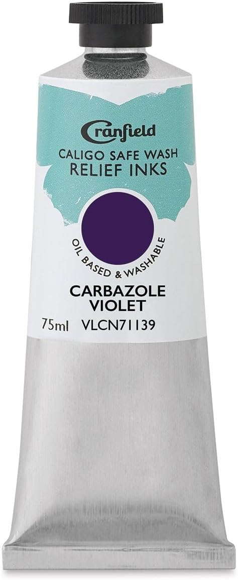 Cranfield Caligo, Safe Wash Relief Ink, 75ml Tube, Carbazole Violet, VLCN71139