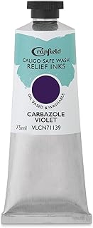 Cranfield Caligo, Safe Wash Relief Ink, 75ml Tube, Carbazole Violet, VLCN71139