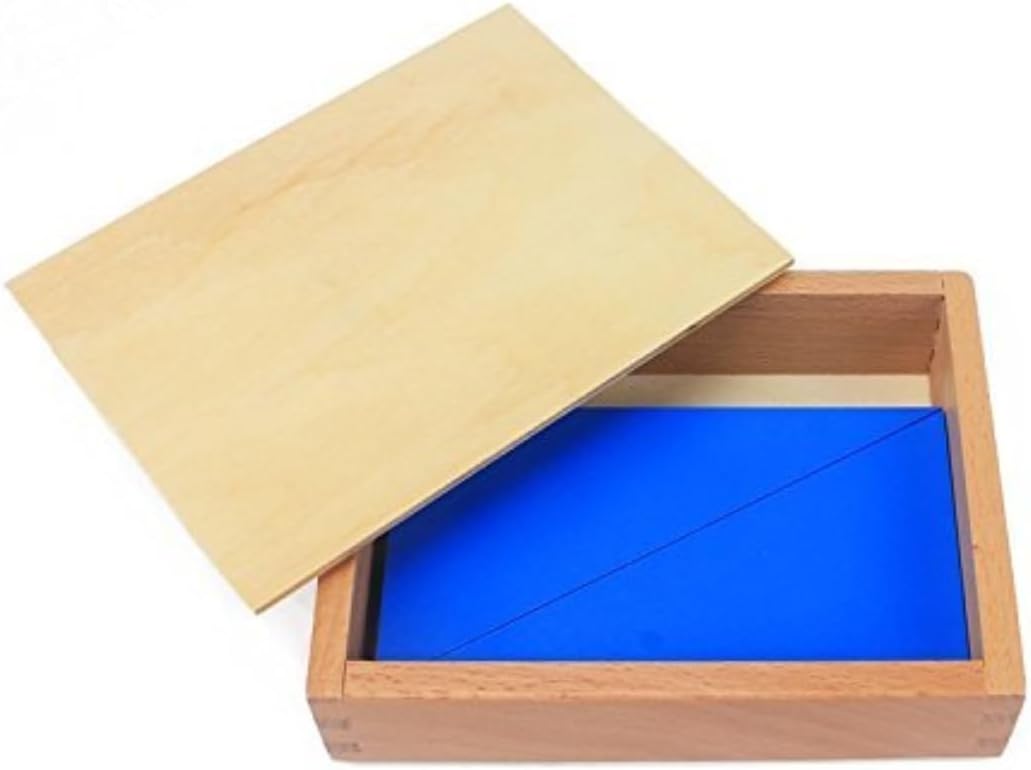 DANNI Baby Toy Montessori Math Toys 12Pcs Blue Triangles Math Wood Toys for Preschool Early Learning Toy