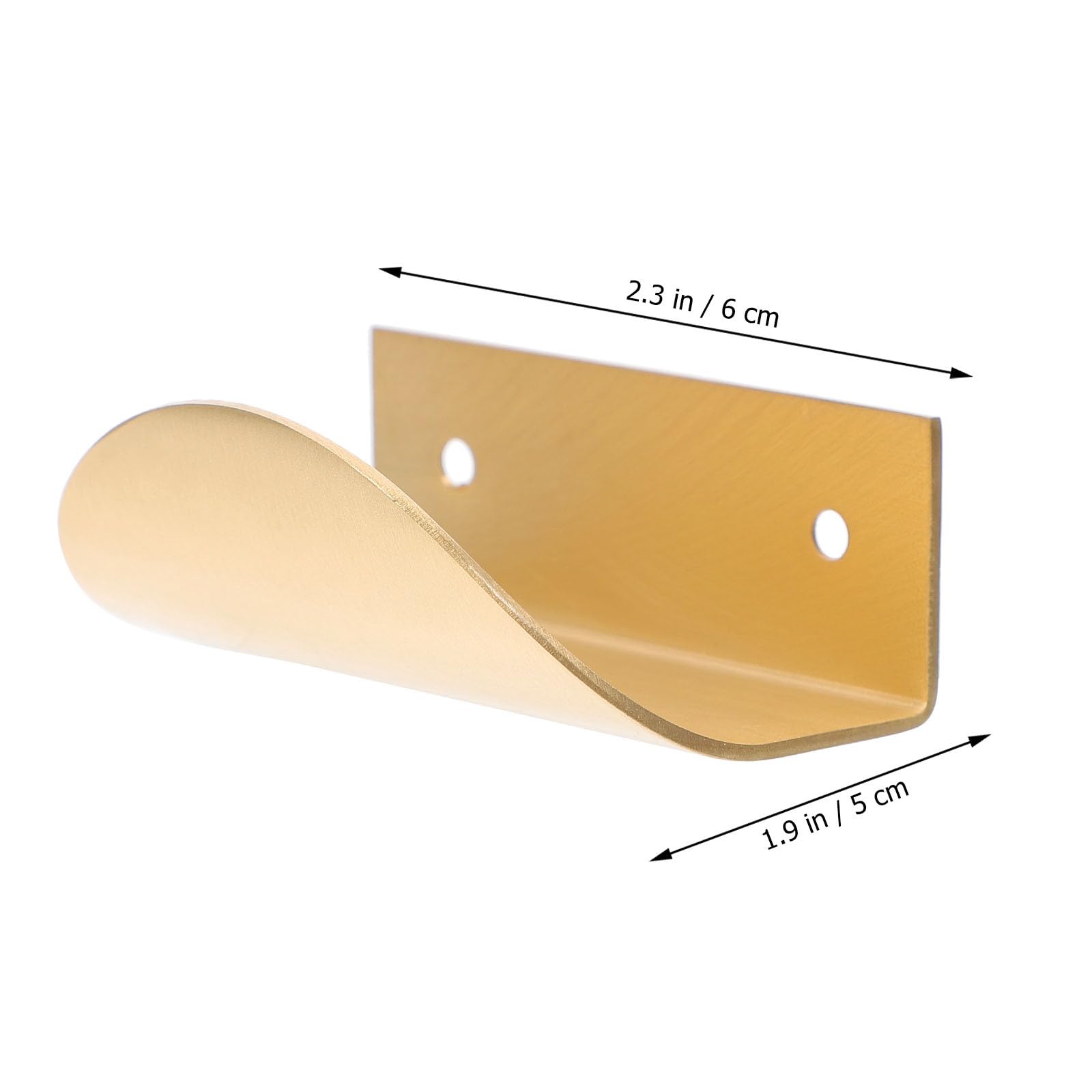 Veemoon Gold Edge Pulls Simple Gold Drawer Handles Cabinets Finger Tab Pull Brass European Furniture Handles for Drawer Cabinet - Image 2