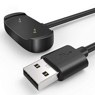 PazerPro Charger Cable Compatible for Amazfit Smartwatch GTR 2, GTR 2e, GTR 2 e SIM, GTS 2 Mini, GTS 2e, GTS 2, BIP U, BIP U Pro, Pop Pro - USB Charging Cable (Black) With Cable Protectors