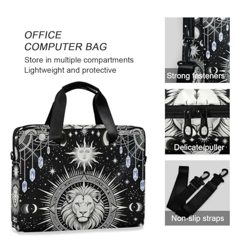 Funda para portátil de 15.6 pulgadas con asa y correa negra miniatura 6