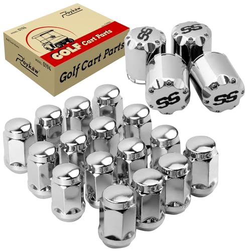 Cache-moyeux chrome SS et écrous de roue pour chariot de golf haut de gamme EZGO Club