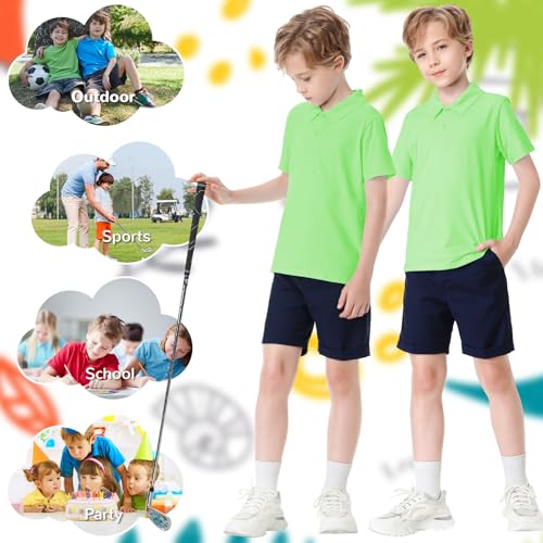 Image of Dreammonkey Toddler to Youth Stain Resistant Polo Shirts Kids Collared Golf T-Shirt School Uniform for Boys and Girls