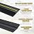 DGSL Universal Garage Threshold Seal Strip with Sealants/Adhesive, 20FT Waterproof Door Bottom Rubber, DIY Weather Stripping Replacement, Black
