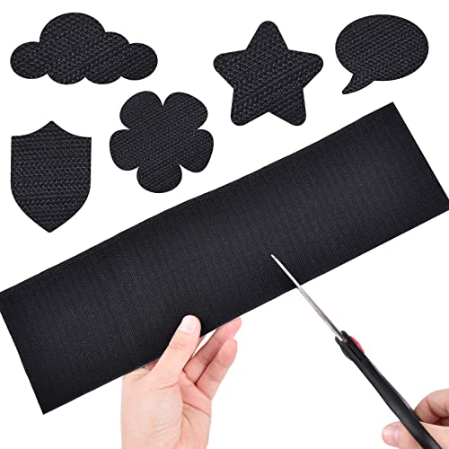 Image of 4 Inch x 18 Feet Black Hook and Loop Tape, Non Slip Couch Cushion Gripper | Bulk Sticky Back hook loop tape, Apply No Punching Wall Mounting, Keep Carpet Socket in Place at Home and Office
