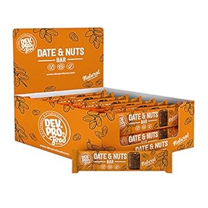 Dev. Pro. Date & Nuts Ontbijtreep – Gezonde Snack van Dadels & Amandelen – Natural Flavor – 16x 30 gram pack