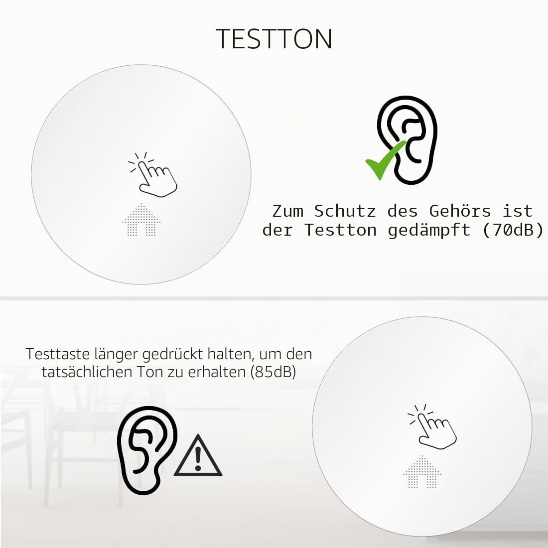10-Pack ELRO FS4610 | Dünnster Rauchmelder der Welt | 10-Jahres-Batterie | Entspricht der europäischen Norm EN14604 | Weiß | Set mit 10 Stück