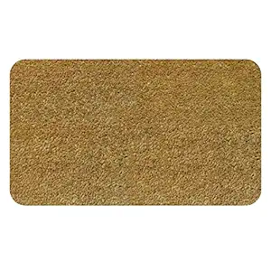 ATMAH Plain Coir Doormat, (Beige, 50cm x 80cm)