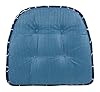Klear Vu Omega Non-Slip Chair Cushions, Assembled in USA, U-Shaped Skid-Proof Seat Pads for Dining Room, Kitchen, Office, 15"x16" 4 Pack Geo Blue 4 Count #5