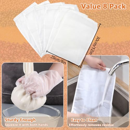 Gelapa NUTBAG1001-6P 6 Pack Nut Milk Bag, Reusable Food Nylon Strainer Nut Bags thumb #4