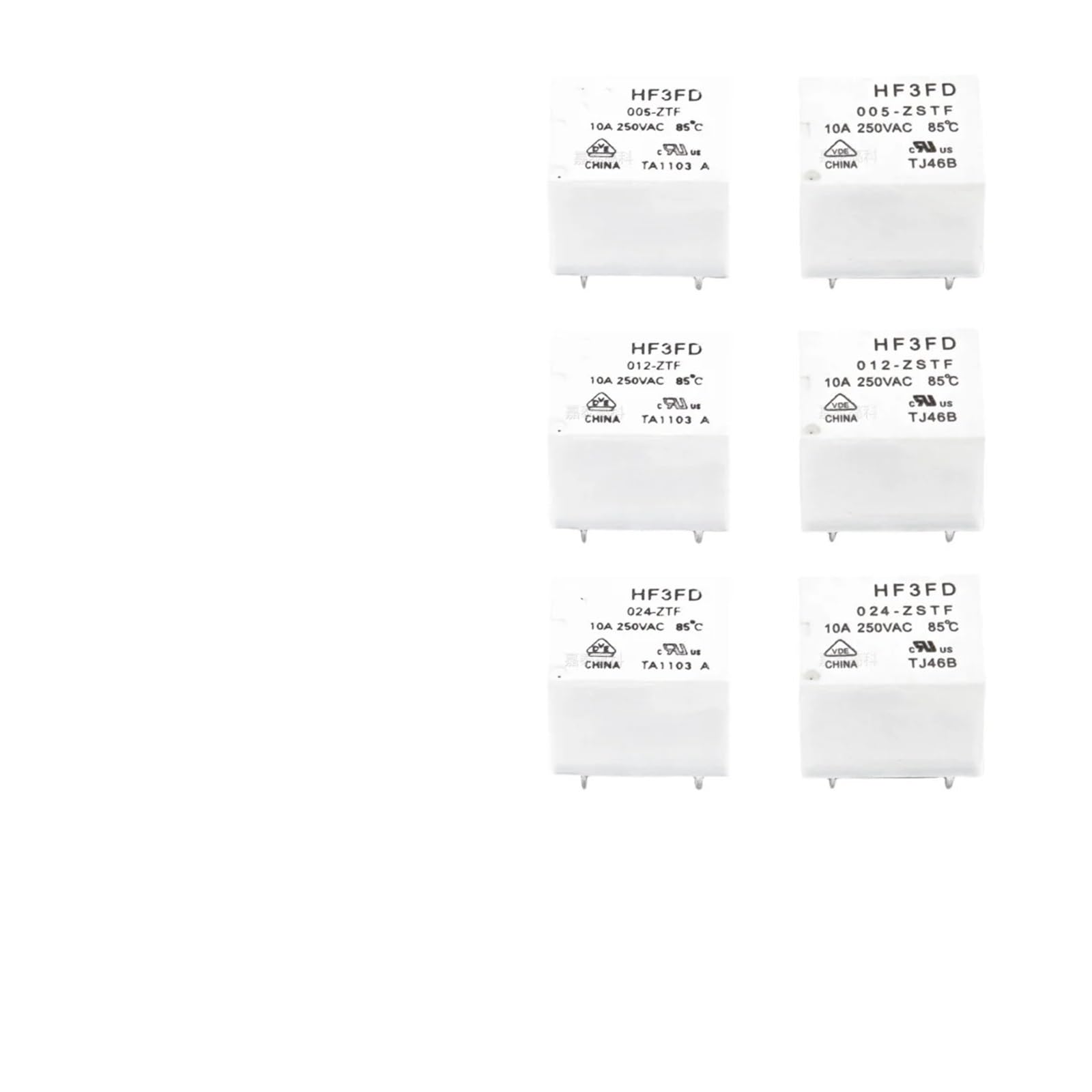 PKNVKZIDK 5PCS HF3FD-005-HSTF 4PIN RELAY 10A