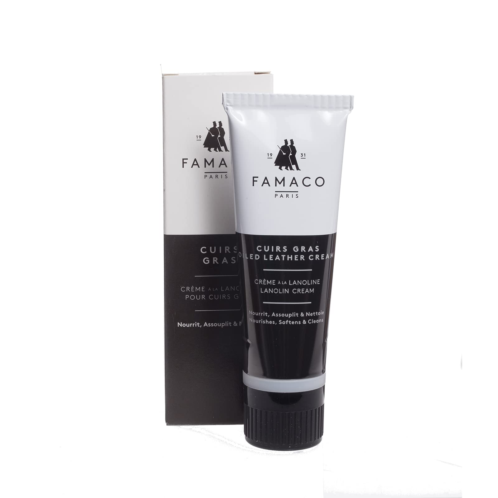 Famaco Coloured Leather Cream Polish with added waterproofing protection and sponge applicator
