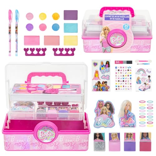 Barbie Makeup Organizer Case with Cosmetics Ages 3+