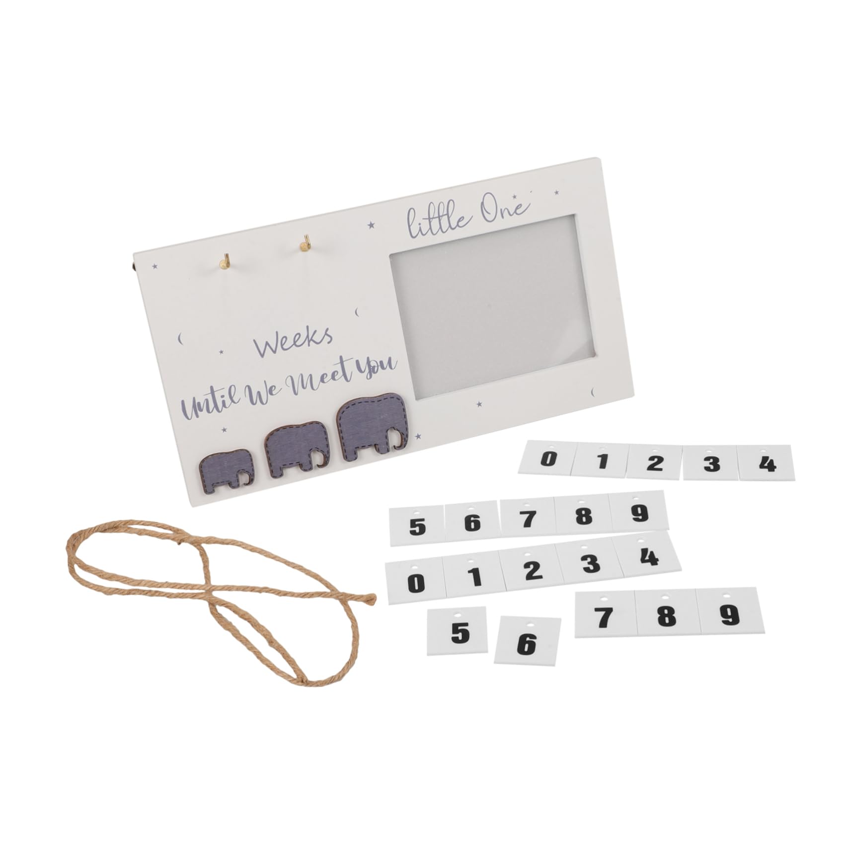 Ciieeo Baby Photo Frame Wooden Milestone Board Newborn Sonogram Memory Display