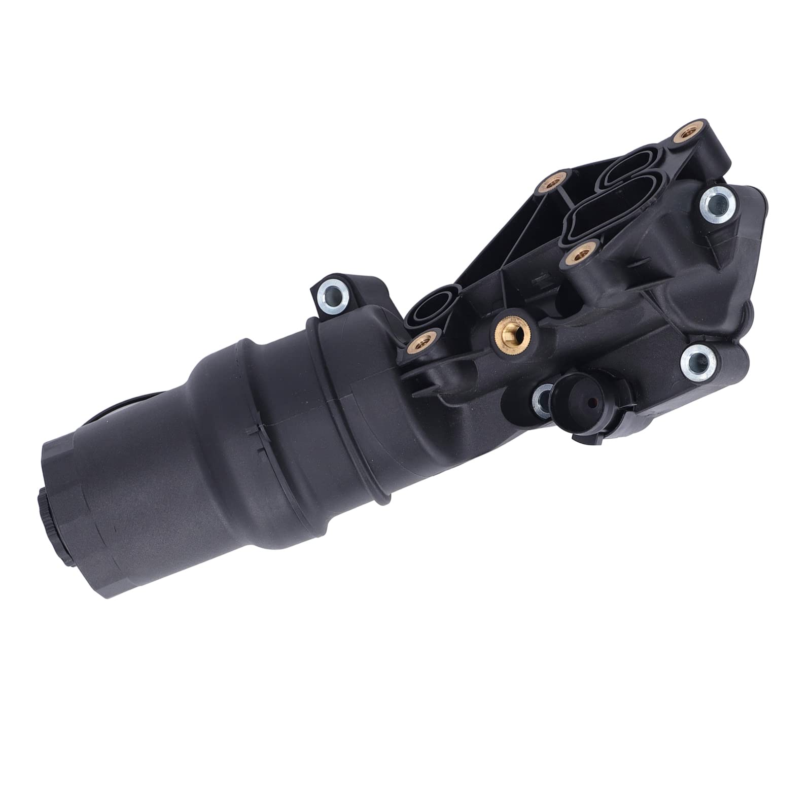 Aramox Carcasa del Filtro de Aceite del Motor Cubierta de la Carcasa del Filtro de Aceite ABS 07K115397A 07K115397D Protección contra Sobrecalentamiento a Prueba de Fugas para MK5 2.5L Rabbit 2005 a