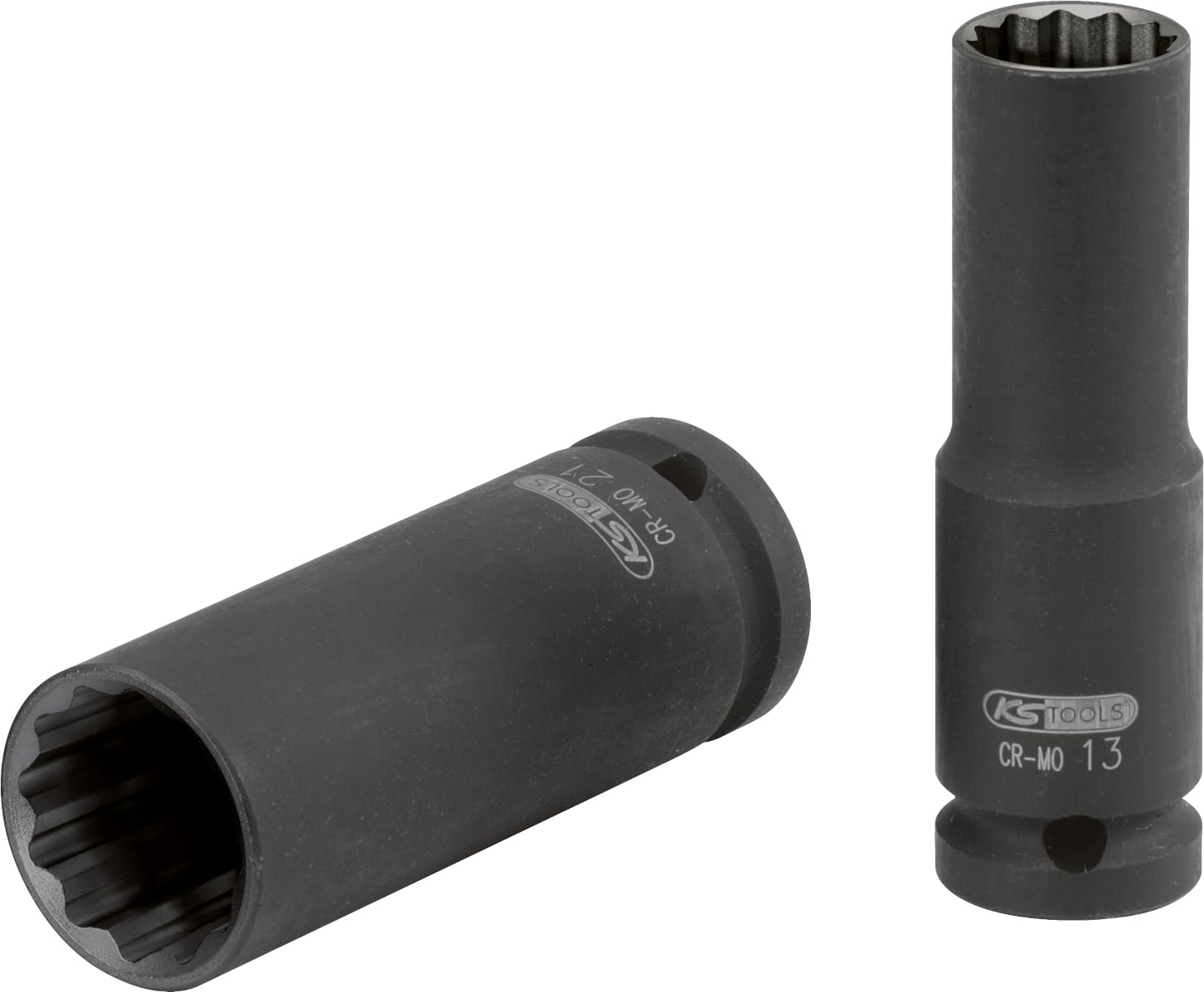 KS Tools 5150954 Impact Socket, Long, 21 mm 12-Point 1/2-Inch Square Drive