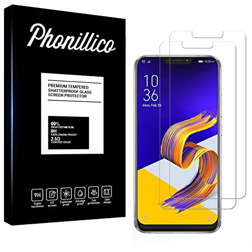 PHONILLICO [Pack de 2] Verre Trempe ASUS ZENFONE 5 ZE620KL 6.2’ - Film Protection Ecran Verre Trempe [Lot de 2] Vitre Ecran Protecteur Anti Rayure Sans Bulle...