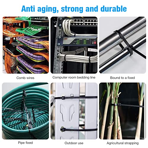 Cnaodun 50Pcs Cable Zip Ties Heavy Duty 24 Inch （With Wire Cable Cutter）Plastic Large Long Black Nylon Zip Ties With 180 Pounds Tensile Strength For Outdoor…… #TOP6