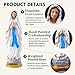 QIANLING 12Inch Lourdes Virgin Mary Statue - Hand Painted Virgin Mary Statue, Catholic Mother Mary Figurine, Blessed Madonna Our Lady of Grace, Altar, Prayer Room & Home Decor Religious Gift