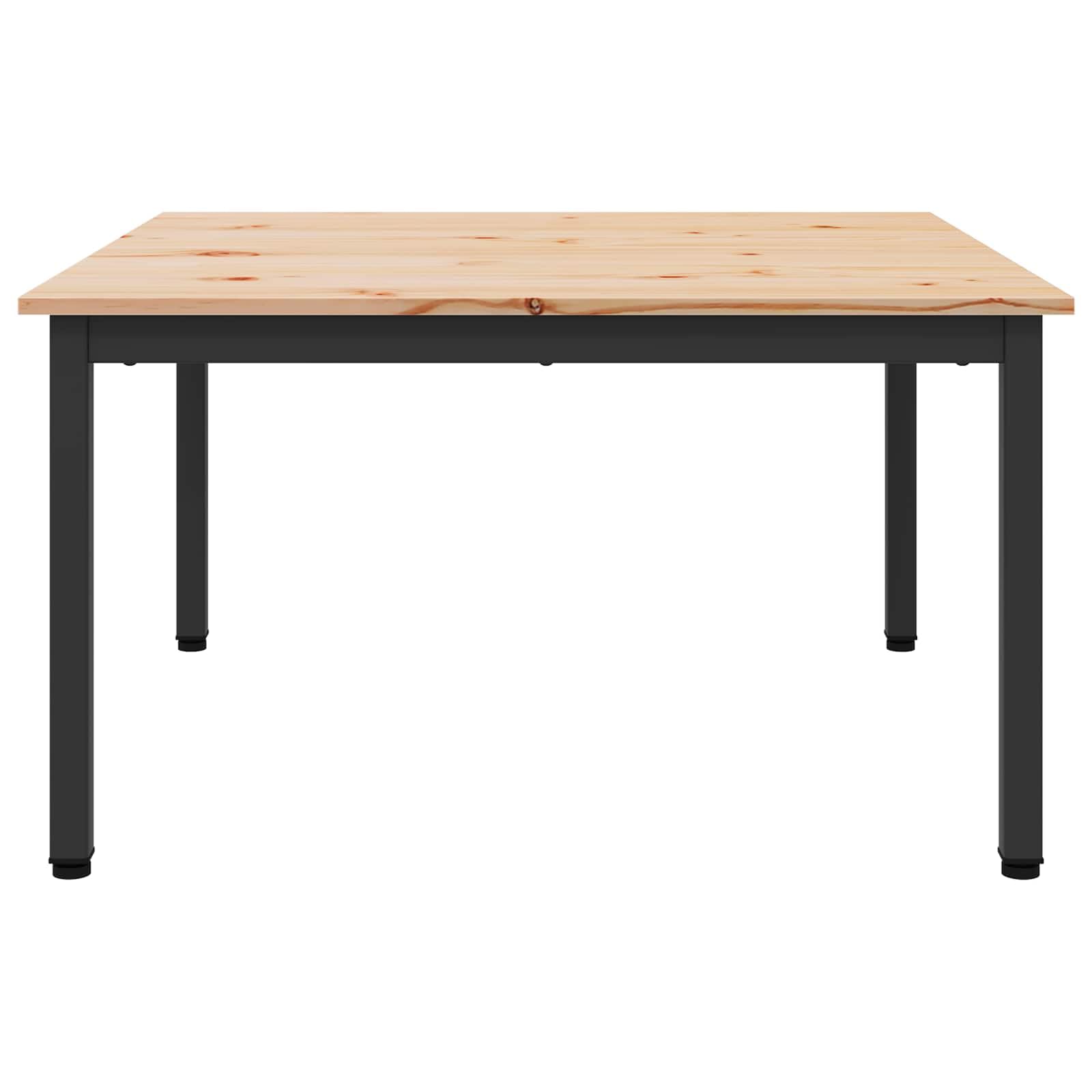 Stolik kawowy naturalny, 80 x 80 x 45 cm, lite drewno sosnowe, nowoczesny stół do salonu, stolik pomocniczy, sofa, meble