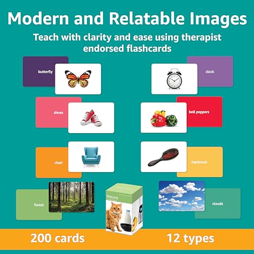 Picture My Picture Nouns Flash Card Set – Speech Therapy Tool for Vocabulary, Communication & Thinking, Scratch-Resistant with Activity Guide, Suitable for Education, ESL & ABA – Set of 200 - Image 4