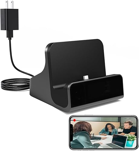 LIZVIE Cargador de teléfono con cámara espía HD 2k - Cámara oculta inalámbrica 5G - Detección de movimiento - Visión nocturna - Vista remota de