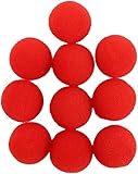 Jinshining 10Pcs Red Sponge Balls Finger Sponge Ball Ball Close-Up Props Toy Classical Comedy Trick Props Magic Kits and Accessories (3.5cm)