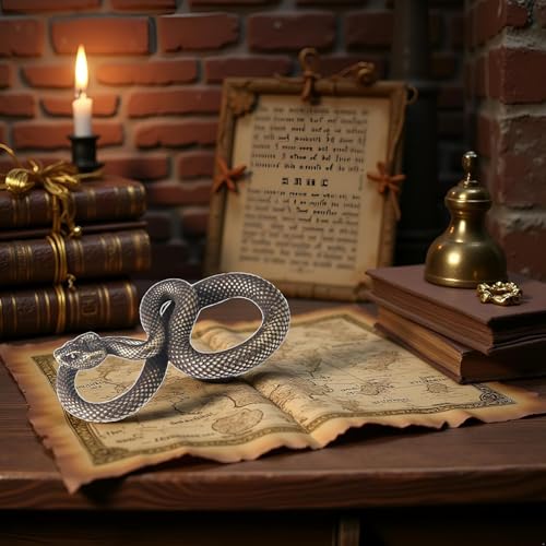 Set de 2 Figuras de Serpiente en Bronce Vintage miniatura 3