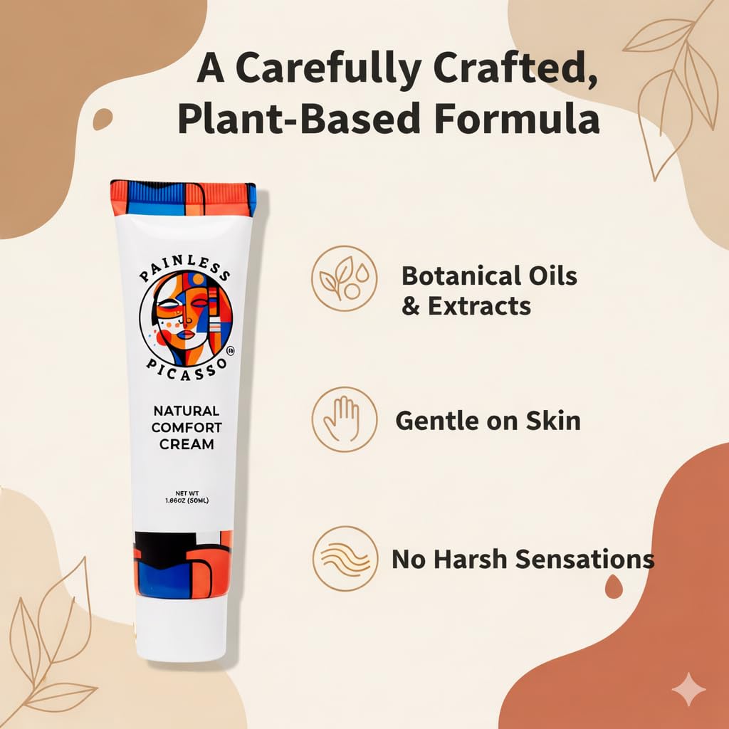 Plant-Based Skin Prep Cream Body Moisturizer for Cosmetic Use, 1.69 oz