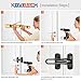KOVOSCH 4 Pack Swing Bar Lock Black, Heavy Duty Door Lock Security, Sturdy Swing Bar Door Guard for Front Doors, Zinc Alloy
