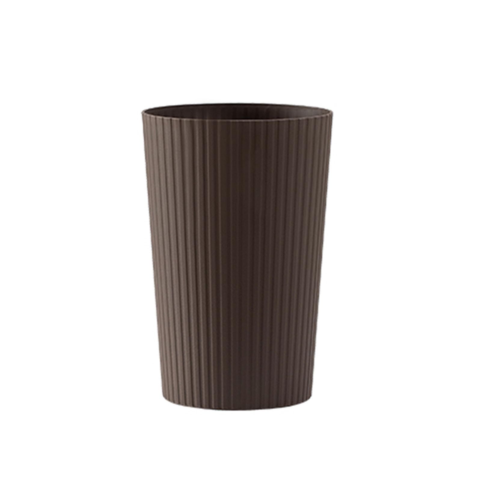 FCXWEVR Round Plastic Umbrella Holder with Drip Tray for Entryway 10L Brown Umbrella Stand Stylish Corner Storage for Home Office and Entryway nization