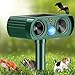 Ultrasonic Cat Repellent for Gardens, Solar Fox Deterrent with PIR Motion Sensor, Cat Scarers for Garden Yard Waterproof Fox Repellent for Cats, Foxes, Squirrels, Pigeons, Dogs