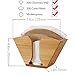 Unibene Bamboo Coffee Filter Holder, Coffee Paper Storage Container Dispenser Rack Shelf for Aeropress, Chemex, Hario V60 and Melitta Cone Filters