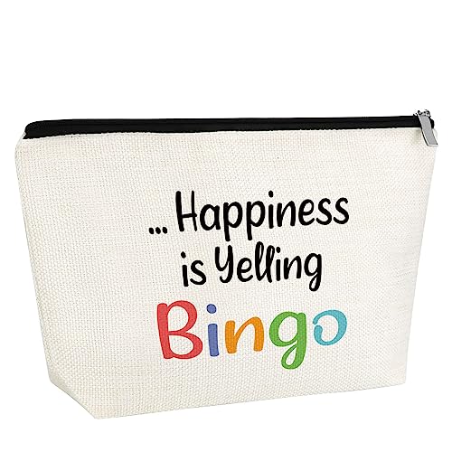 Gfhzdmf Bingo Lover Gifts for Women Makeup Bag Bingo Game Gifts for Bingos Player Gambler Gift Casino Lover Gift Christmas Birthday Present for Her Friends Travel Cosmetic Pouch