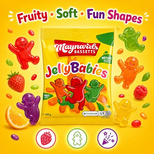 Maynards Bassetts Jelly Babies 130g Pack de 6 miniatura 4