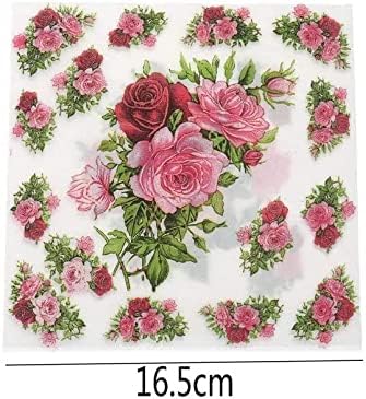 Miniatura 2 de Servilletas de flores desechables con hojas verdes, servilletas de papel para restaurante, cafetería, vajilla, pañuelos, decoración de cumpleaños,