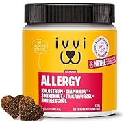ivvi Allergy für Hunde – gegen Allergien & Juckreiz und zur Stärkung des Immunsystems - 60 leckere Snacks (270g) mit Lachs