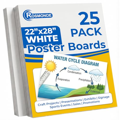 Rosmonde 25 Pack Poster Boards, Large 22