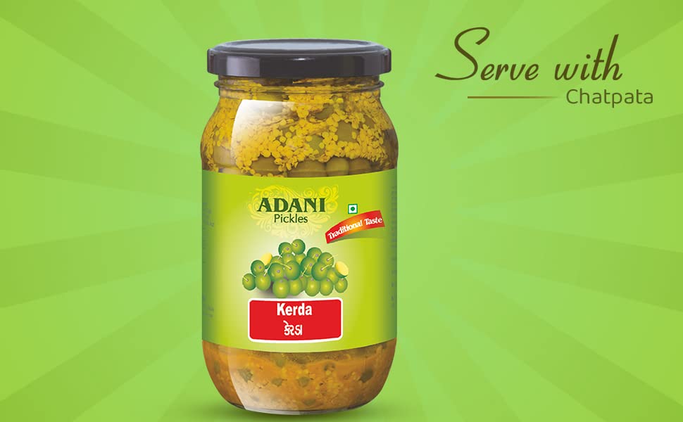 Image of Adani Spices Kerda Pickle Glass Bottle (400gm) -Authentic Gujarati Homemade Style Taste