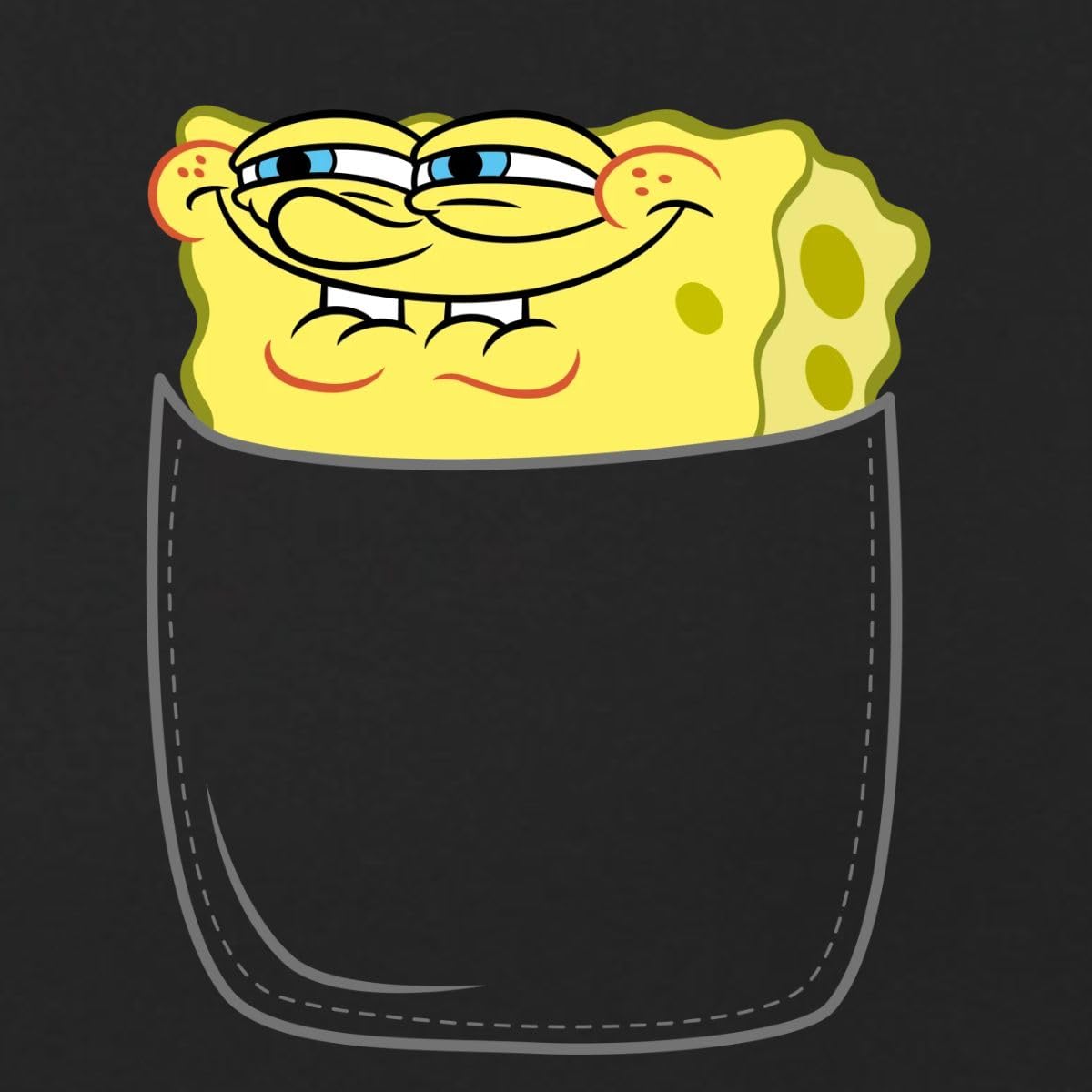 Spreadshirt Spongebob Schwammkopf Brustmotiv Fanartikel Unisex Hoodie