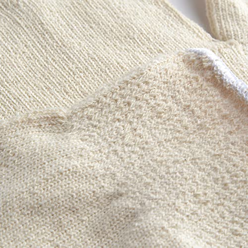 Truline (12 Pairs) Heat Resistant White Work Gloves | 14Oz Cotton With Terry Inner | One Size Fits Most | Loop-In Seamless Style | Ideal For Construction, Warehouse Of Gardening #TOP6