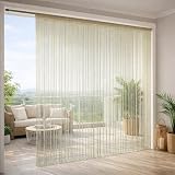 DALINA Cortinas de Tiras para Puerta de Cocina y Terraza, Café