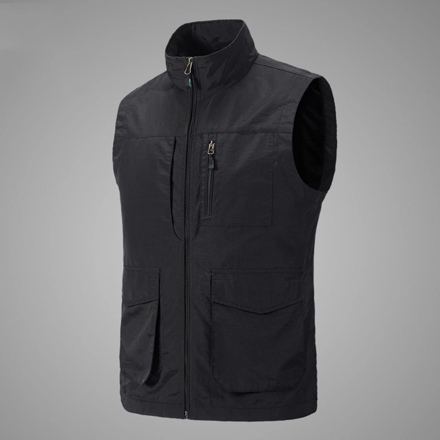 Chaleco Multibolsillos para Hombre Chaleco Transpirable Exterior Chaqueta Casual Sin Mangas para Pesca Fotografía Senderismo