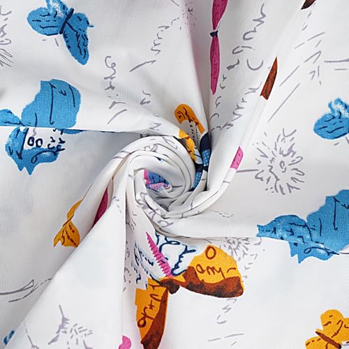 Image of Wakewell Pillow Cover Set of 2 | Standard Size | Soft & Breathable | Machine Washable | Bedroom & Living Room (White Printed Butterfly)
