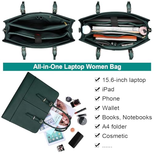 Leather Work Tote Briefcase