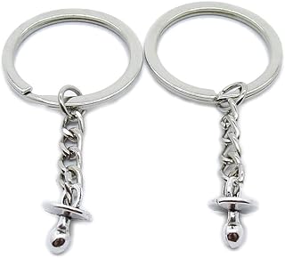10 Pieces Keychain Keyring Door Car Key Chain Ring Tag Charms Supplies BP5F7G Pacifier Nipple