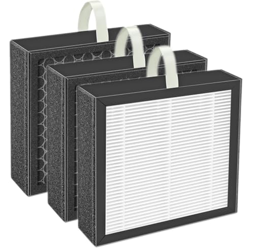 HOSECES Q10 Replacement HEPA Filters Compatible with Afloia Q10 Air Purifier Dehumidifier Filter, 2 in 1 High Efficency H13 Filter Set 3Pack