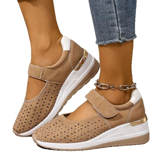 Baskets compensées noires pour la marche décontractée de tous les jours - 2